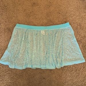FESTIVAL WEAR🍭🍄🦄 Diamond Studded Mini Skirt🩵